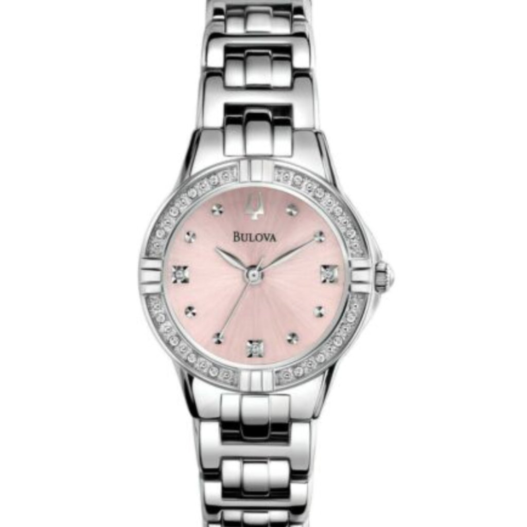 Bulova Pink Quartz Diamond Accent Watch